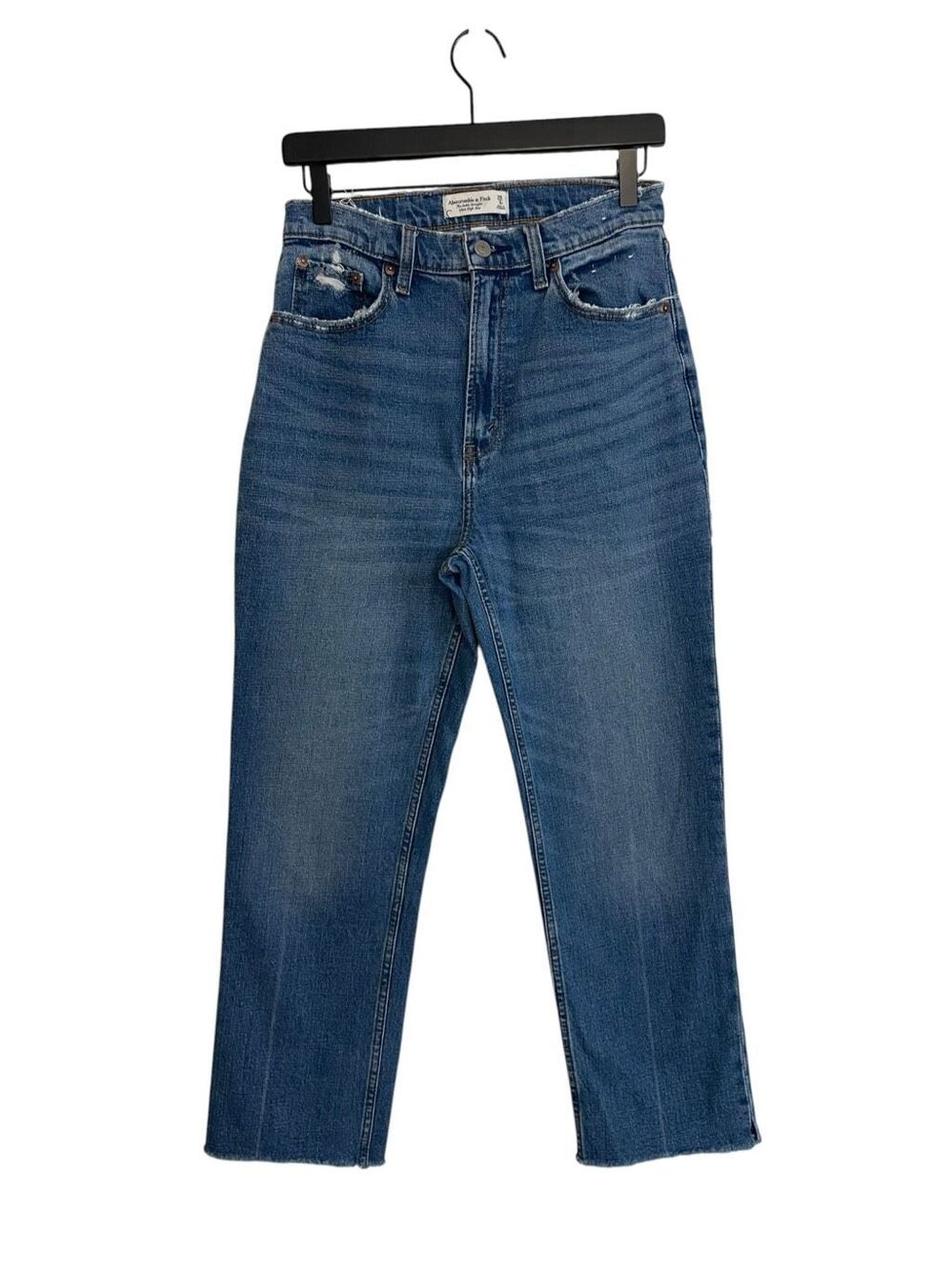 Abercrombie & Fitch Curve Love Ultra High Rise Ankle Straight Jeans Size 28/6